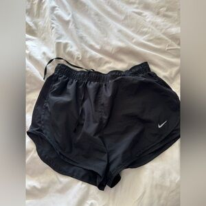 black nike running shorts
